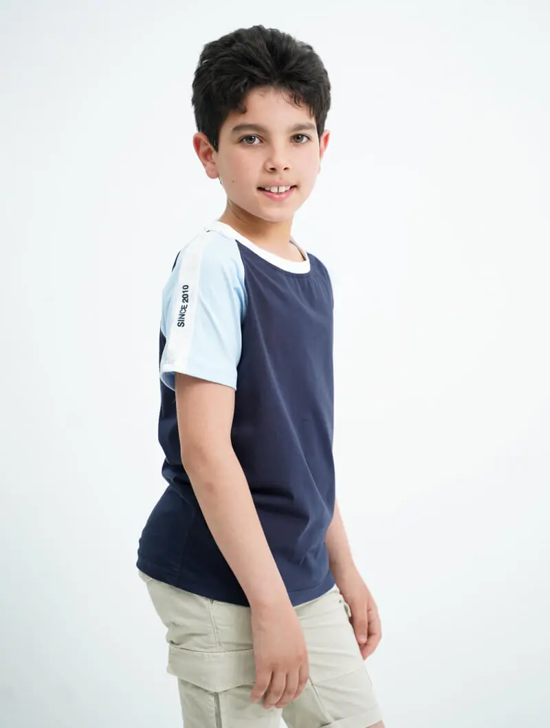 T-shirt color-block à col rond